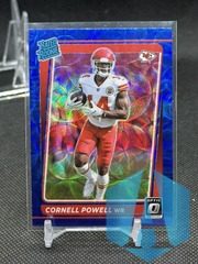 2021 Panini Donruss Optic Cornell Powell #240 Rated Rookie Blue Scope RC Chiefs